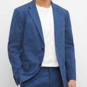 Club Monaco Classic Linen Blend Suite Blazer, Sizd 38R